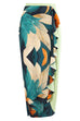 Rosiedress Bow One Shoulder One-piece Swimsuit Ruffle Cover Up Skirt Printed Set