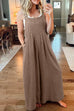 Rosiedress Buttons Pockets Wide Leg Palazzo Overalls