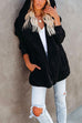 Rosiedress Open Front Hoodied Fuzzy Outwear with Pockets