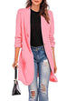 Rosiedress 3/4 Sleeve Ruched One Button Midi Cardigan