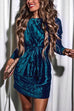 Rosiedress Tie Waist Velvet Holiday Dress(in 4 Colors)