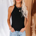 Rosiedress Solid Ribbed Knit Slim Fit Tank Top