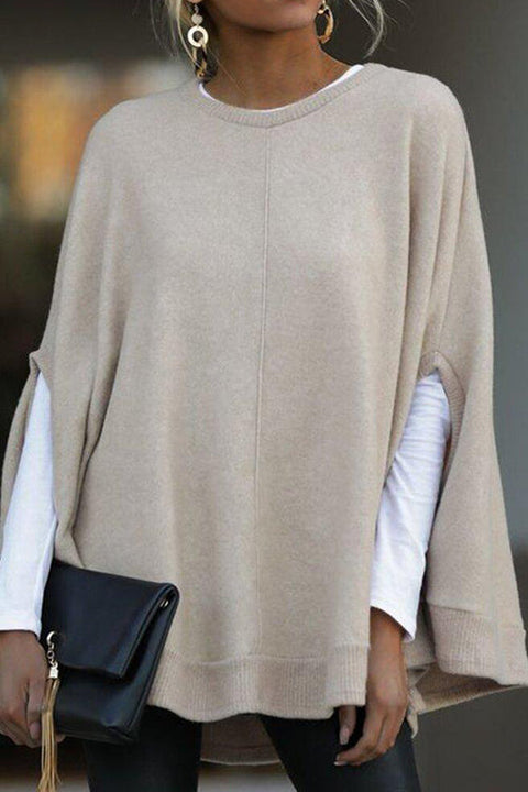 Rosiedress Crewneck Batwing Sleeve Cloak Top