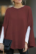 Rosiedress Crewneck Batwing Sleeve Cloak Top