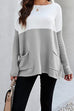 Rosiedress Color Block Knit Pullovers With Pockets