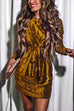 Rosiedress Tie Waist Velvet Holiday Dress(in 4 Colors)