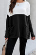 Rosiedress Color Block Knit Pullovers With Pockets
