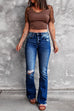Rosiedress Distressed Bell Bottoms Ripped Jeans
