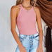 Rosiedress Solid Ribbed Knit Slim Fit Tank Top