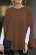 Rosiedress Crewneck Batwing Sleeve Cloak Top