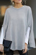 Rosiedress Crewneck Batwing Sleeve Cloak Top
