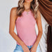 Rosiedress Solid Ribbed Knit Slim Fit Tank Top