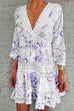 Rosiedress V Neck Lace Trim Tassel Swing Dress
