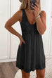 Rosiedress Lace Floral Buttons Swing Tank Dress