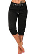 Rosiedress Letter Printed Solid Cropped Pants