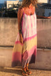 Rosiedress Spaghetti Strap Sleeveless Tie Dye Maxi Dress