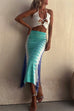 Rosiedress High Waist Side Split Irregular Tie Dye Skirt