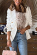 Rosiedress Lapel Double Breasted Open Front Blazer Jacket