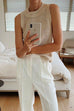 Rosiedress Crewneck Hollow Out Sleeveless Top
