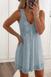 Rosiedress Lace Floral Buttons Swing Tank Dress