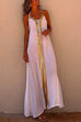 Rosiedress V Neck Backless Sequin Detailed Slit Maxi Cami Dress