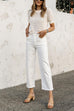 Rosiedress Short Sleeves Crochet Hollow Out Sweater