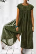 Rosiedress Ruched Short Sleeve Wide Leg Baggy Jumpsuit