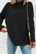 Rosiedress Janice Turtleneck Side Split Long Sleeve Top