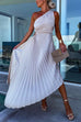 Rosiedress One Shoulder Cut Out Waist Irregular Pleated Party Dress