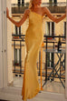 Rosiedress One Shoulder Backless Satin Maxi Party Dress