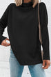 Rosiedress Turtleneck Drop Shoulder Long Sleeve Sweater Top