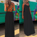 Rosiedress Solid Criss Cross Backless Maxi Cami Dress