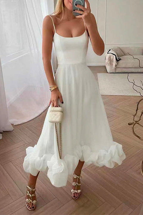 Rosiedress High Waist Ruffle Hem Swing Maxi Cami Party Dress