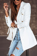 Rosiedress Lapel Double Breasted Open Front Blazer Jacket