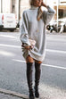 Rosiedress Turtleneck Ribbed Knit Oversized Sweater Dress