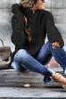 Rosiedress Mockneck Solid Cable Knit Pullover Sweater