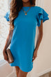 Rosiedress Solid Heaps Sleeve Cozy Mini Dress