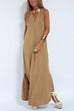 Rosiedress Sleeveless V Neck Side Split Maxi Dress