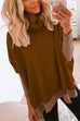 Rosiedress Cowl Neck Long Sleeve Side Split Sweatshirt