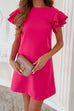 Rosiedress Solid Heaps Sleeve Cozy Mini Dress