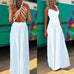 Rosiedress Solid Criss Cross Backless Maxi Cami Dress