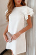 Rosiedress Solid Heaps Sleeve Cozy Mini Dress