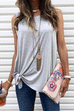 Rosiedress Casual Side Tie Knot Front Tank Top